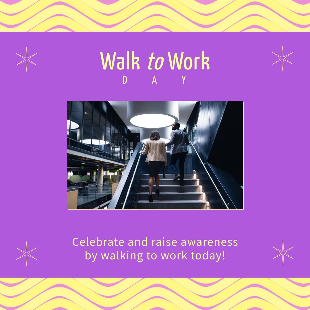 Walk to Work Day Celebration with Office Employees