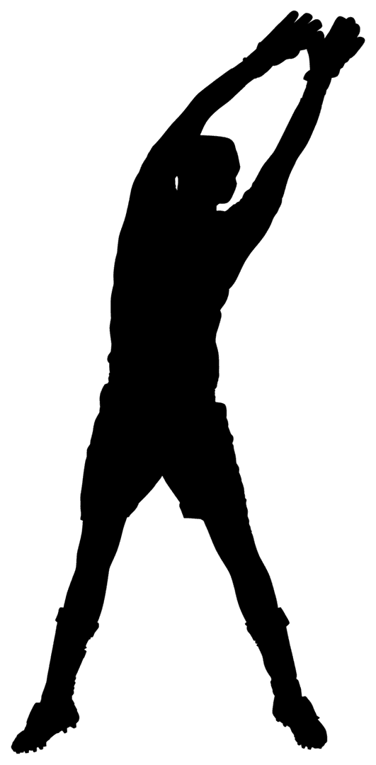 Silhouette of Dynamic Goalkeeper Leap Transparent Illustration