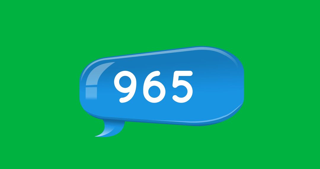 965 Notifications Icon on Vibrant Green Background