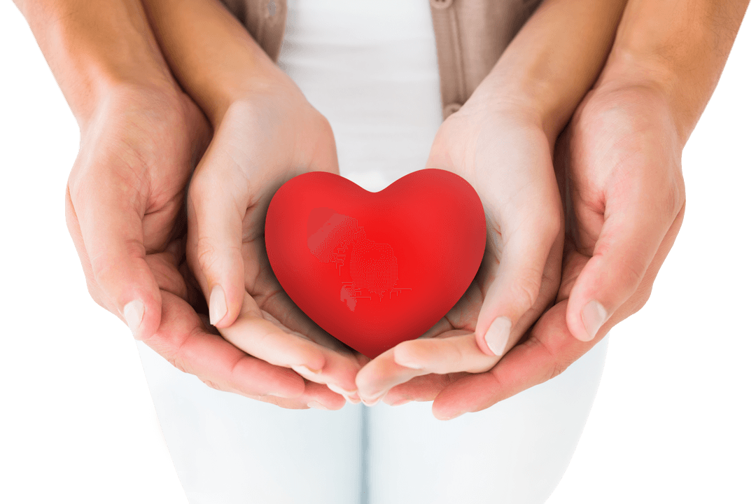 Loving Couple Holding Red Heart Icon Transparent Background Matrimony