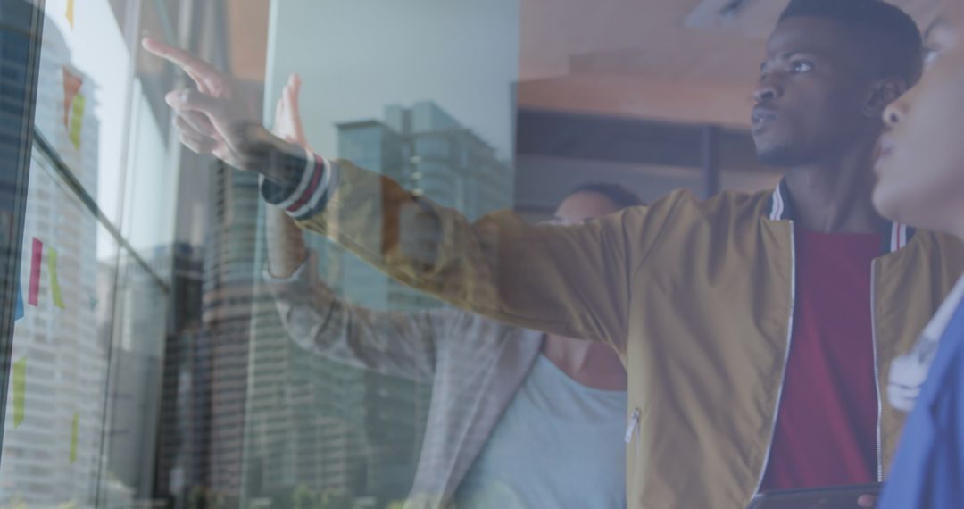 Diverse Team Engaging in Collaborative Brainstorming Session