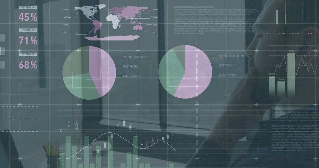 Financial Data Analytics With Businessman in Office Environment