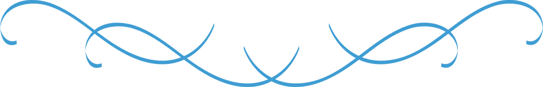 Abstract Blue Decorative Swirl on Transparent Background