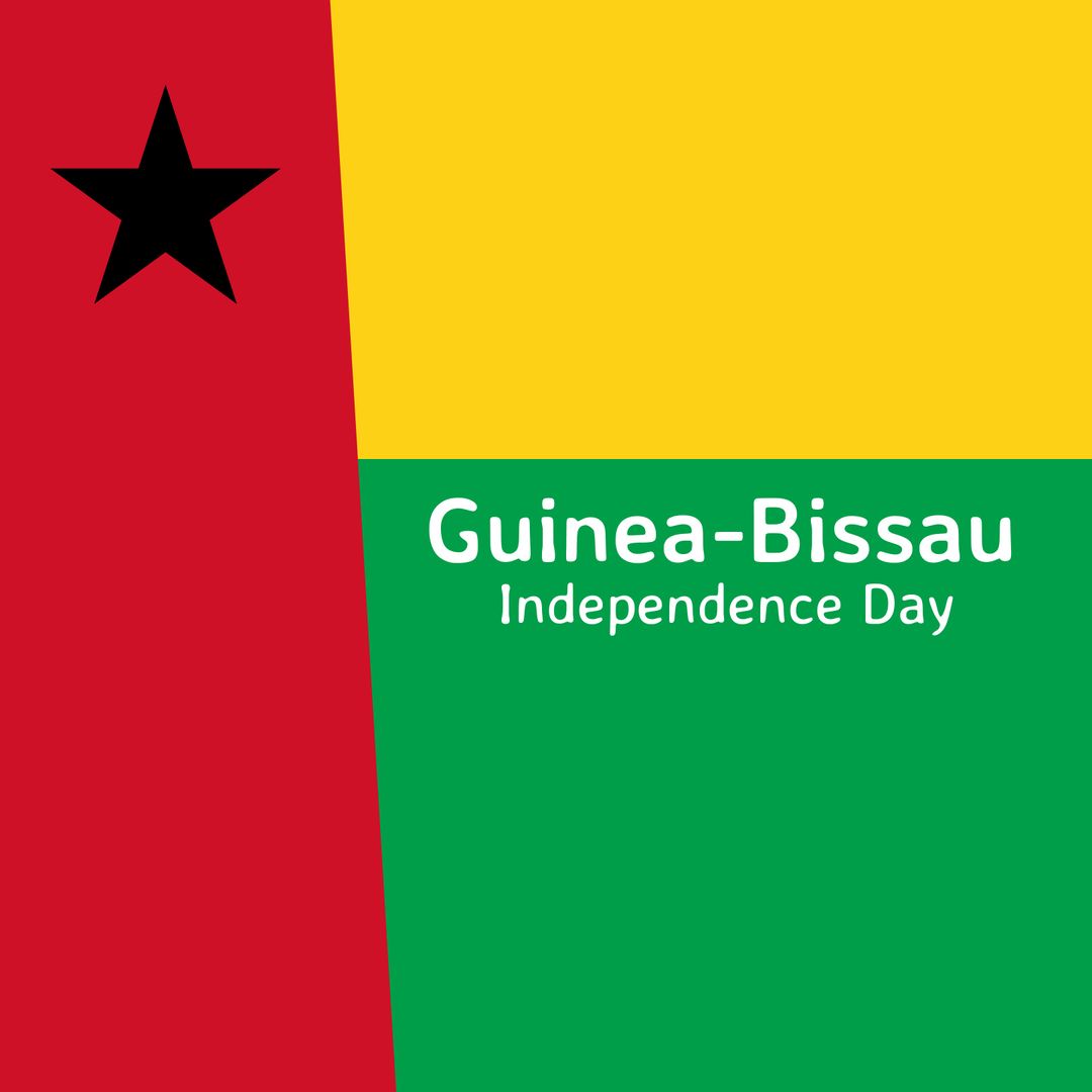 Guinea-Bissau Independence Day Banner with National Flag Design