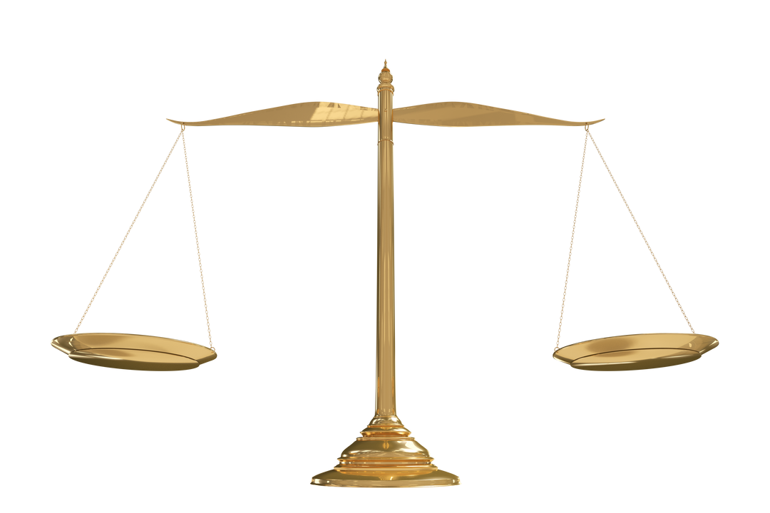 Transparent Golden Scale Isolated Background Illustrating Balance And Justice - Download Free Stock Images Pikwizard.com