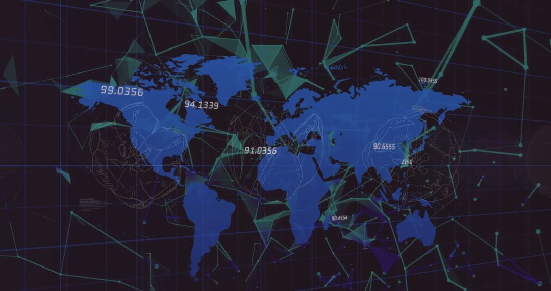 futuristic global connectivity map with digital data interface - Free Images, Stock Photos and Pictures on Pikwizard.com