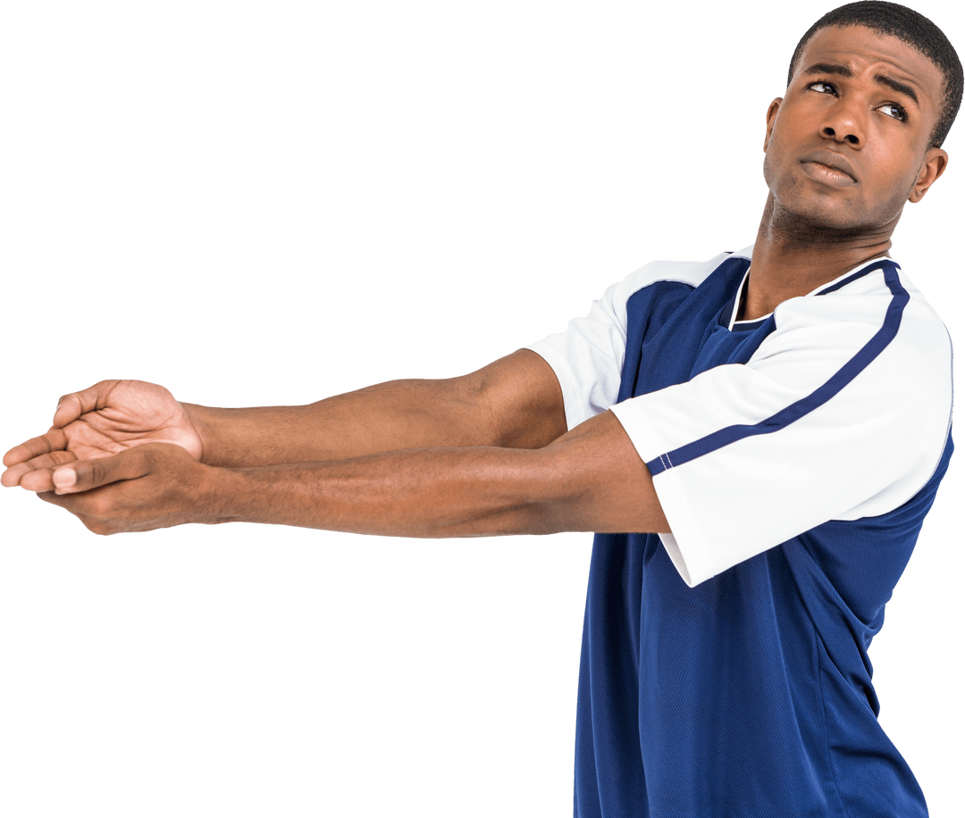 Transparent Sportsman Posing and Playing Volleyball Action