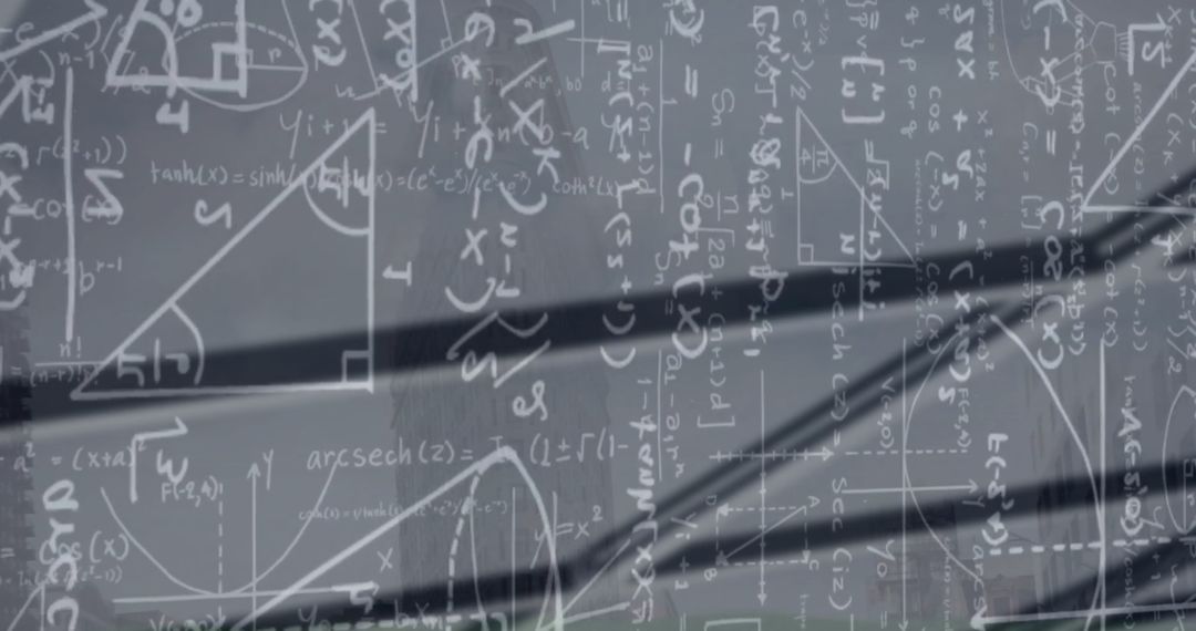 Mathematical Equations on Gray Background Global Finance Concept