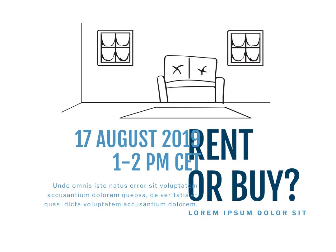 Minimalist Real Estate Open House Promotion with Cozy Chair