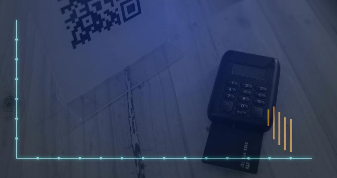 Card Reader Processing Payment with Digital Analytics