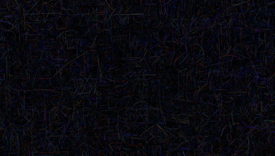 Abstract Pattern of Colorful Lines on Black Background