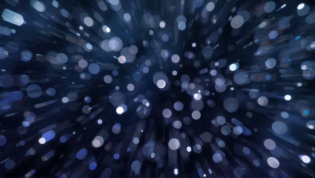 Dynamic Digital Burst of Pulsing Bokeh Lights