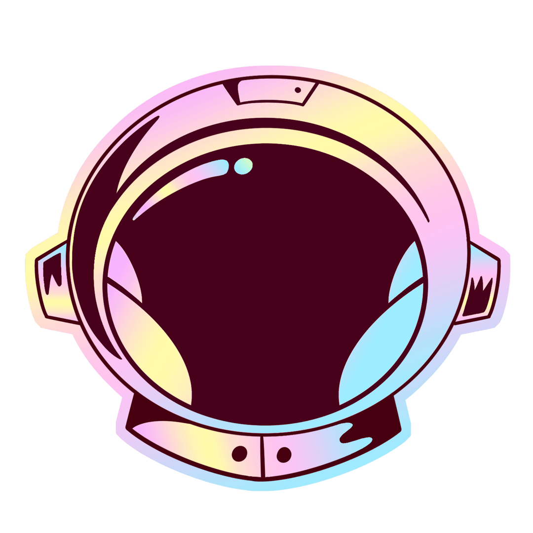 Futuristic Astronaut Helmet on Transparent Background