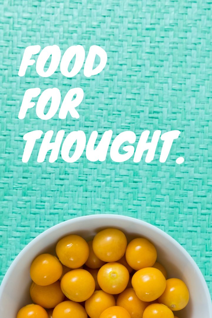 Inspiring Fresh Ideas with Yellow Tomatoes on Turquoise Background