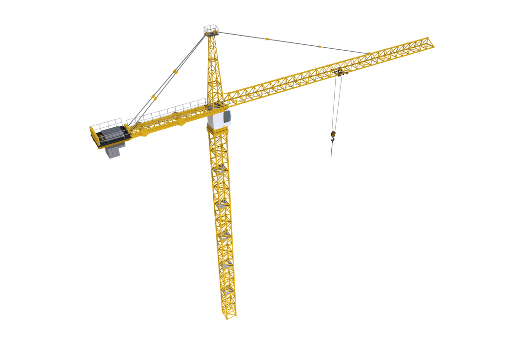 Transparent Illustration of Yellow Construction Crane Vector