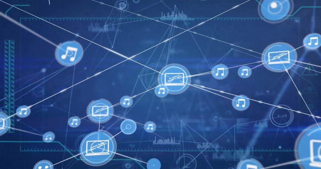 Digital Network of Data and Music Connections Visualized