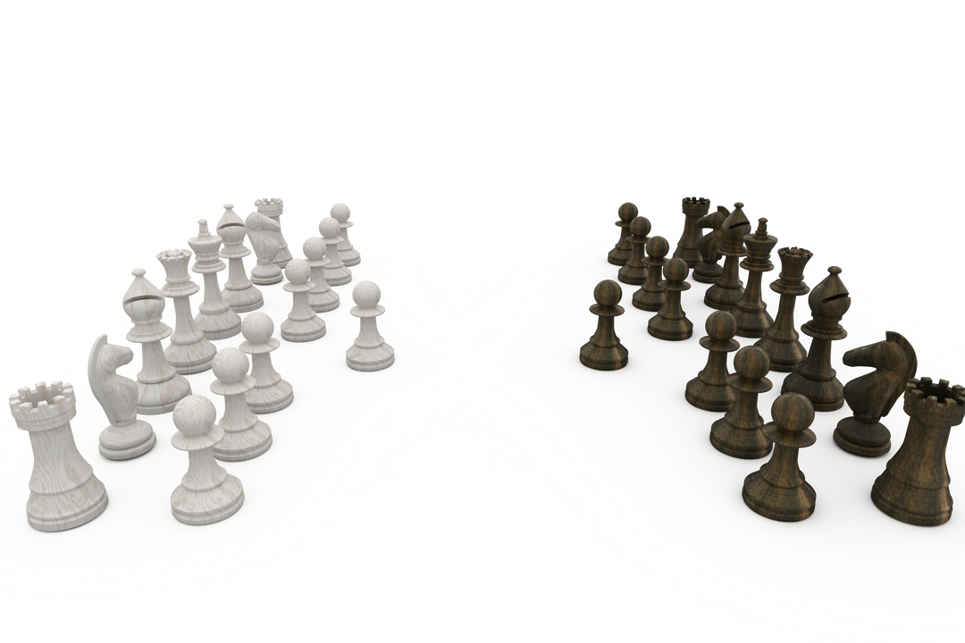 Transparent Chess Pieces with Wooden Design Facing Each Other - Download Free Stock Images Pikwizard.com