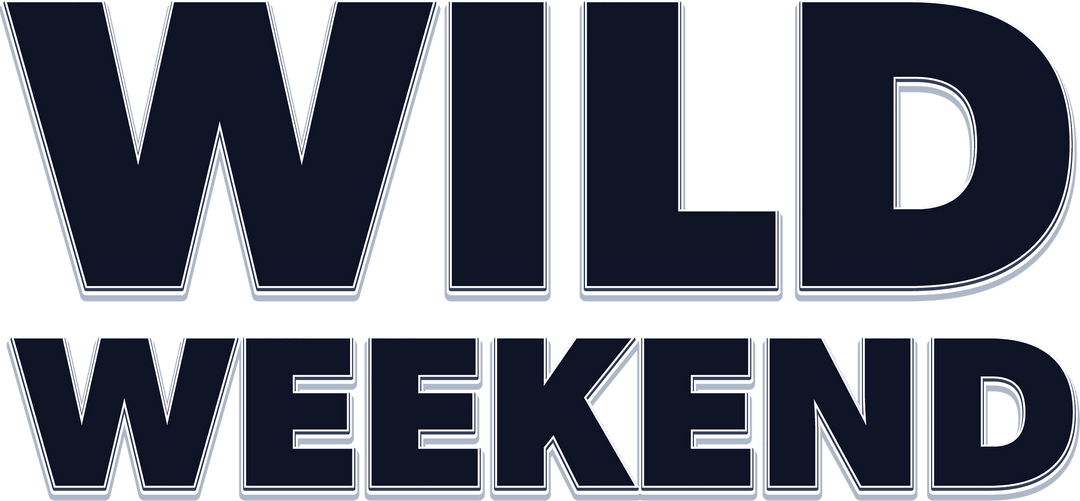 Bold Wild Weekend Text Transparent Accent for Party Themes