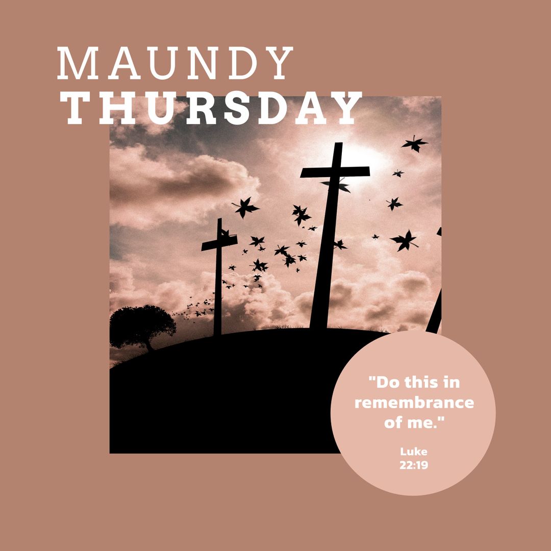 Maundy Thursday with Crosses and Clouds - Download Free Stock Templates Pikwizard.com