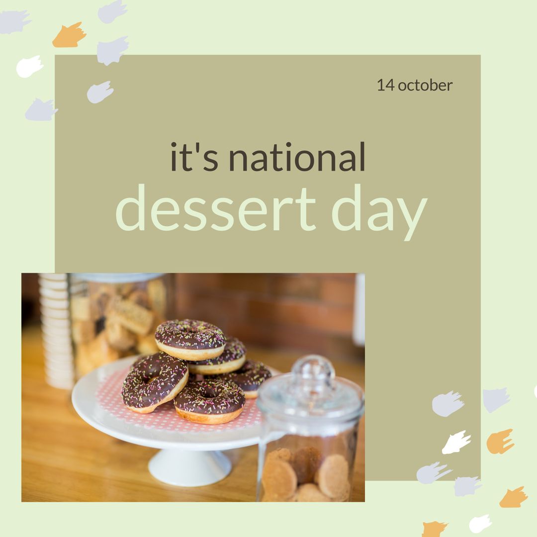 National Dessert Day Celebration with Donuts and Cookies Display