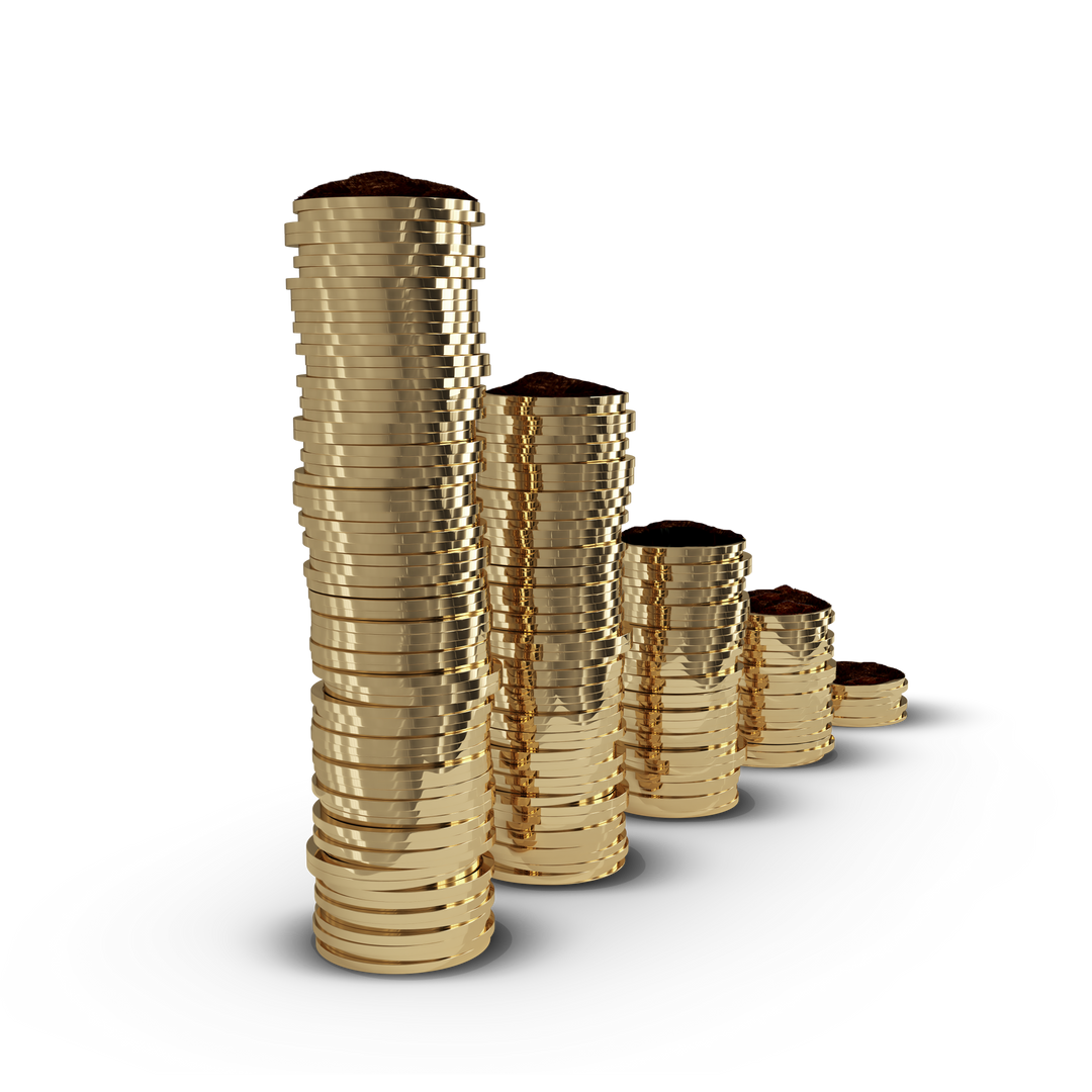 Stacked Gold Coins Illustrative Transparent Finance Economy Concept - Download Free Stock Images Pikwizard.com