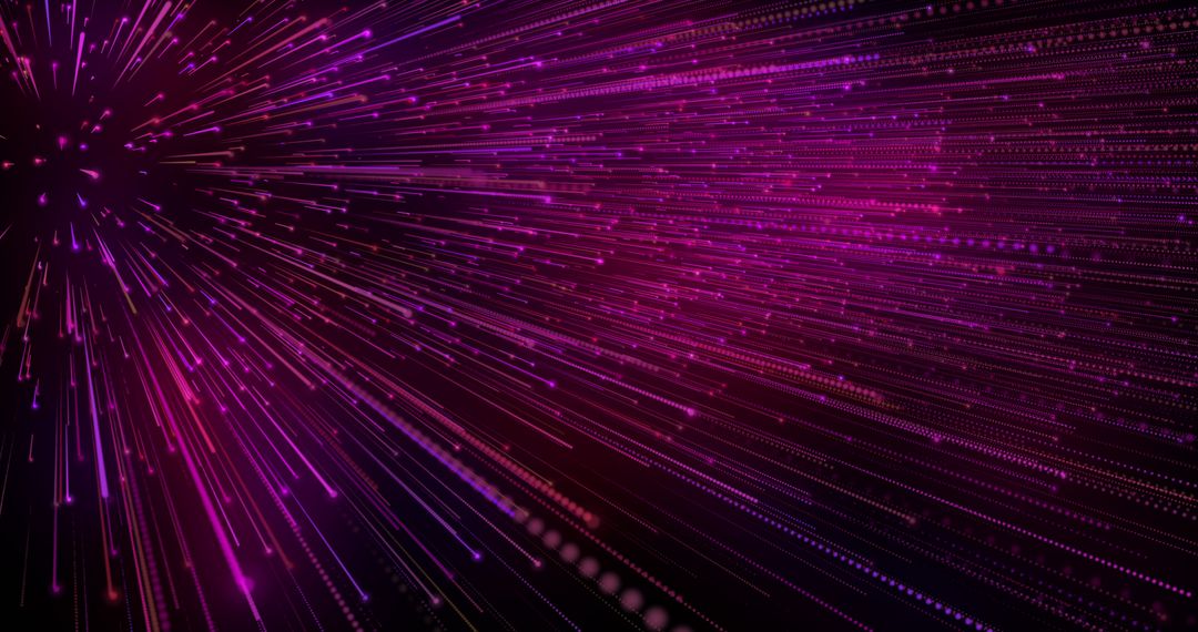 Dynamic Burst of Pink and Violet Abstract Lines