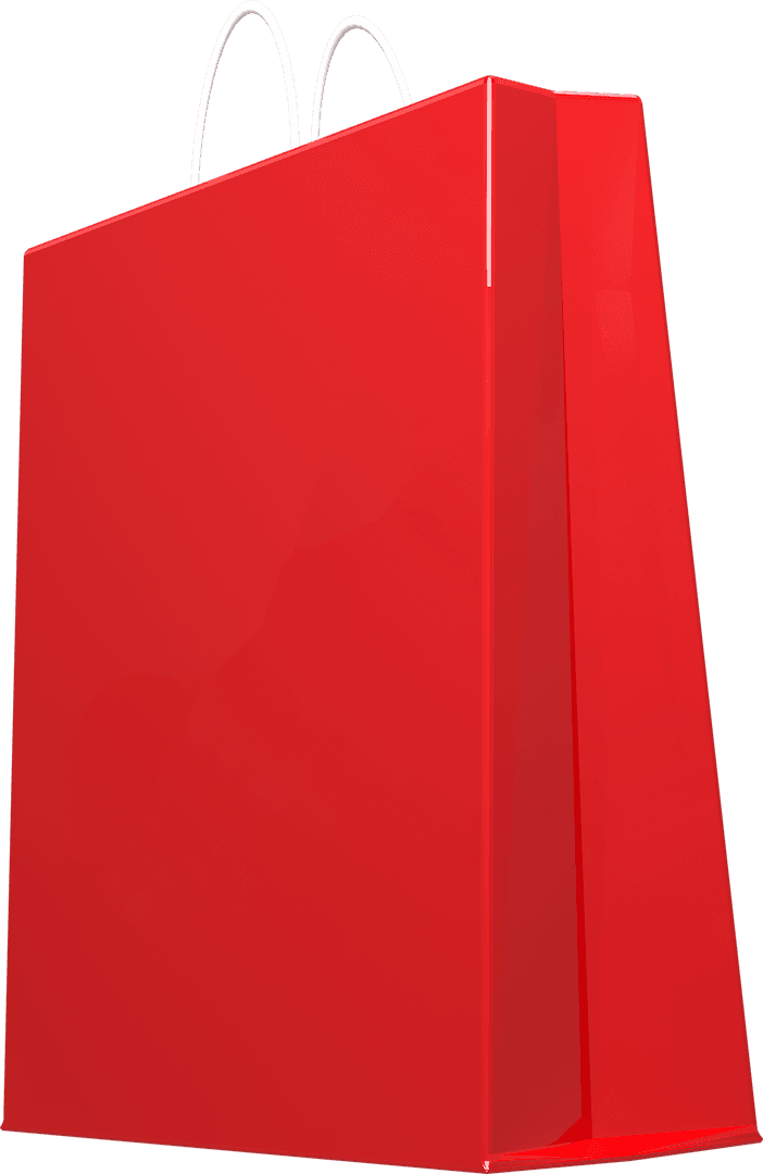 Transparent Red Shopping Bag Contrasting Elegance and Simplicity