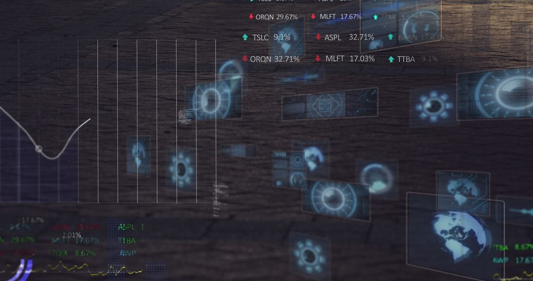 Digital Data Visualization Overlaying Street Scene