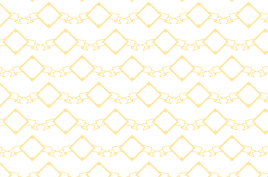 Yellow geometric chain pattern on transparent background