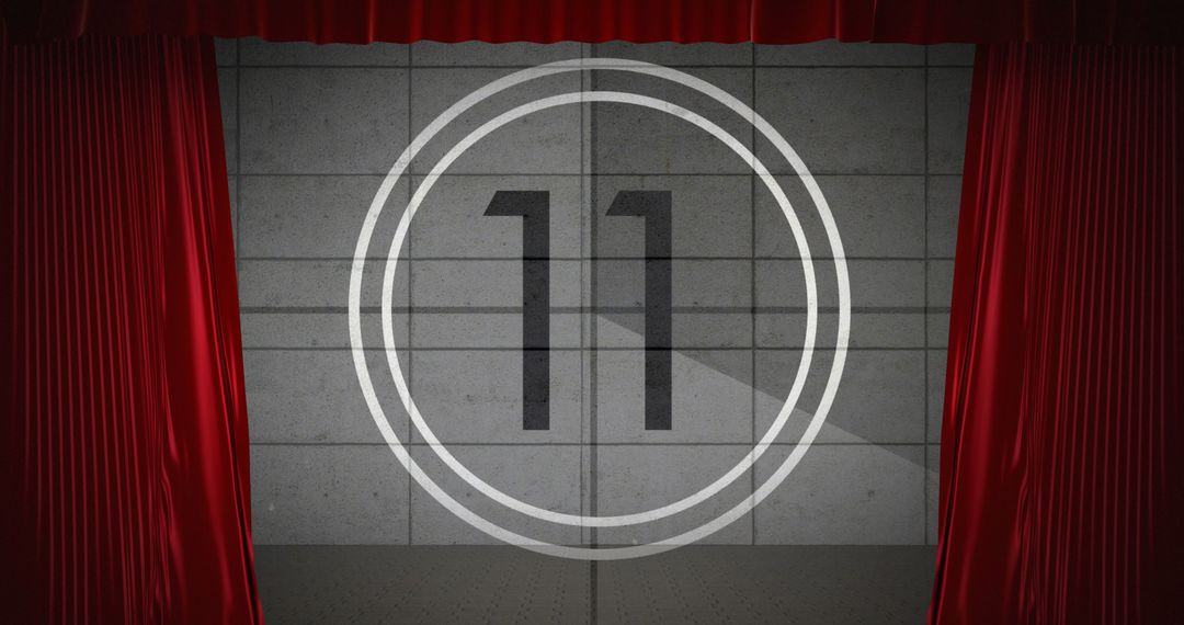 Theatre Countdown Animation with Red Curtains - Free Images, Stock Photos and Pictures on Pikwizard.com