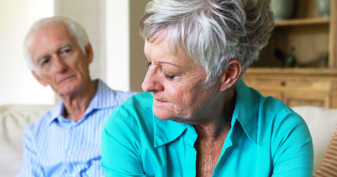 Senior Couple Arguing at Home