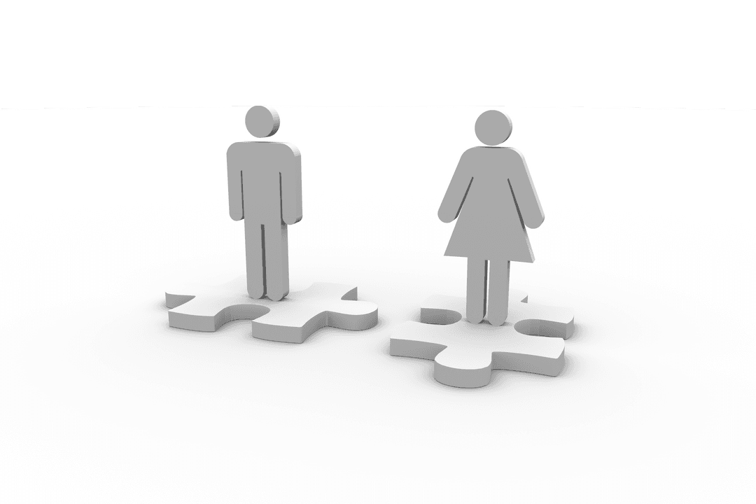 Transparent Male and Female Cutouts on Puzzle Bases