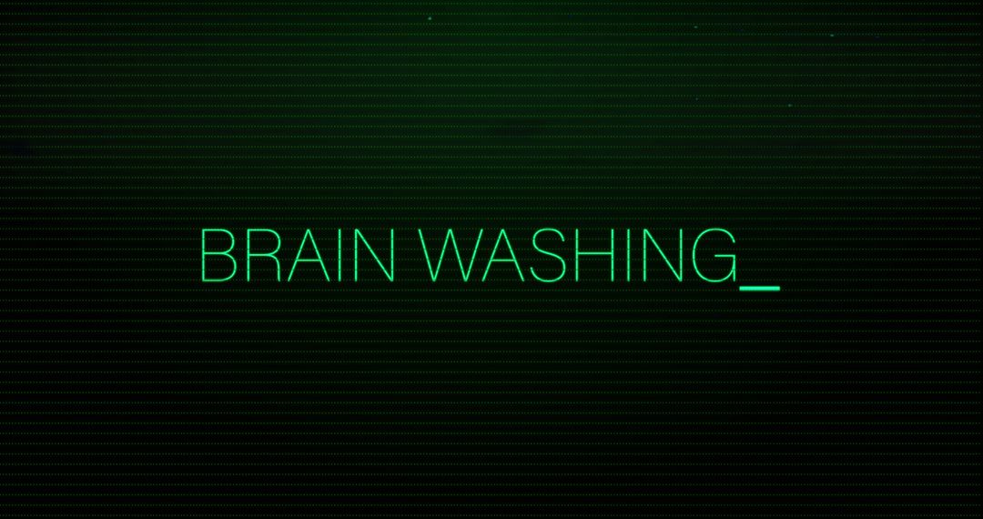 Brainwashing Concept with Digital Glitch Effect