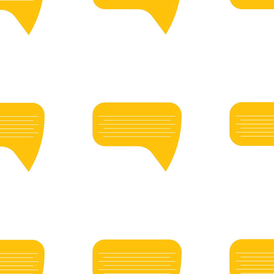 Transparent Pattern of Yellow Speech Bubbles
