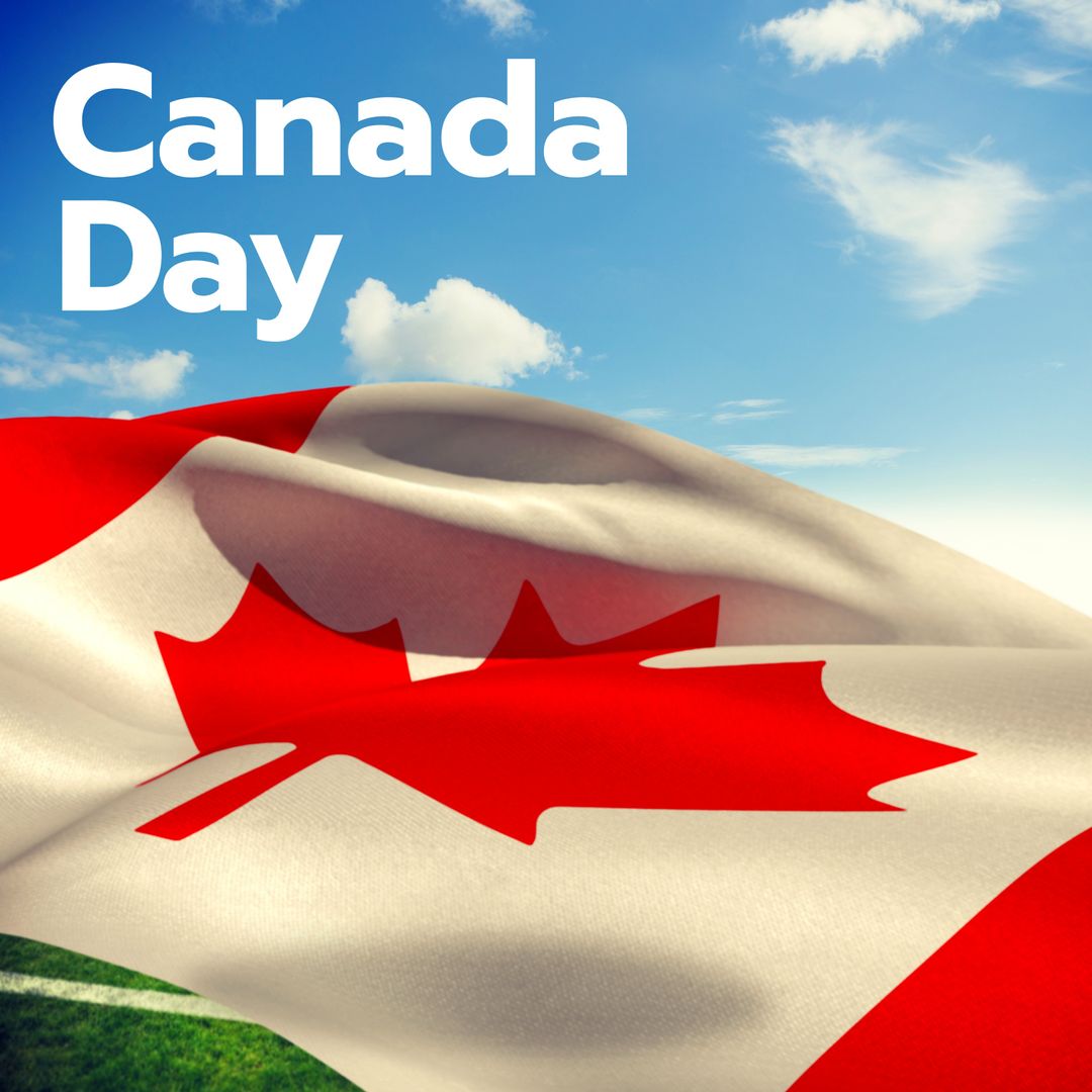 Celebrating Canada Day with Vibrant Maple Leaf Flag