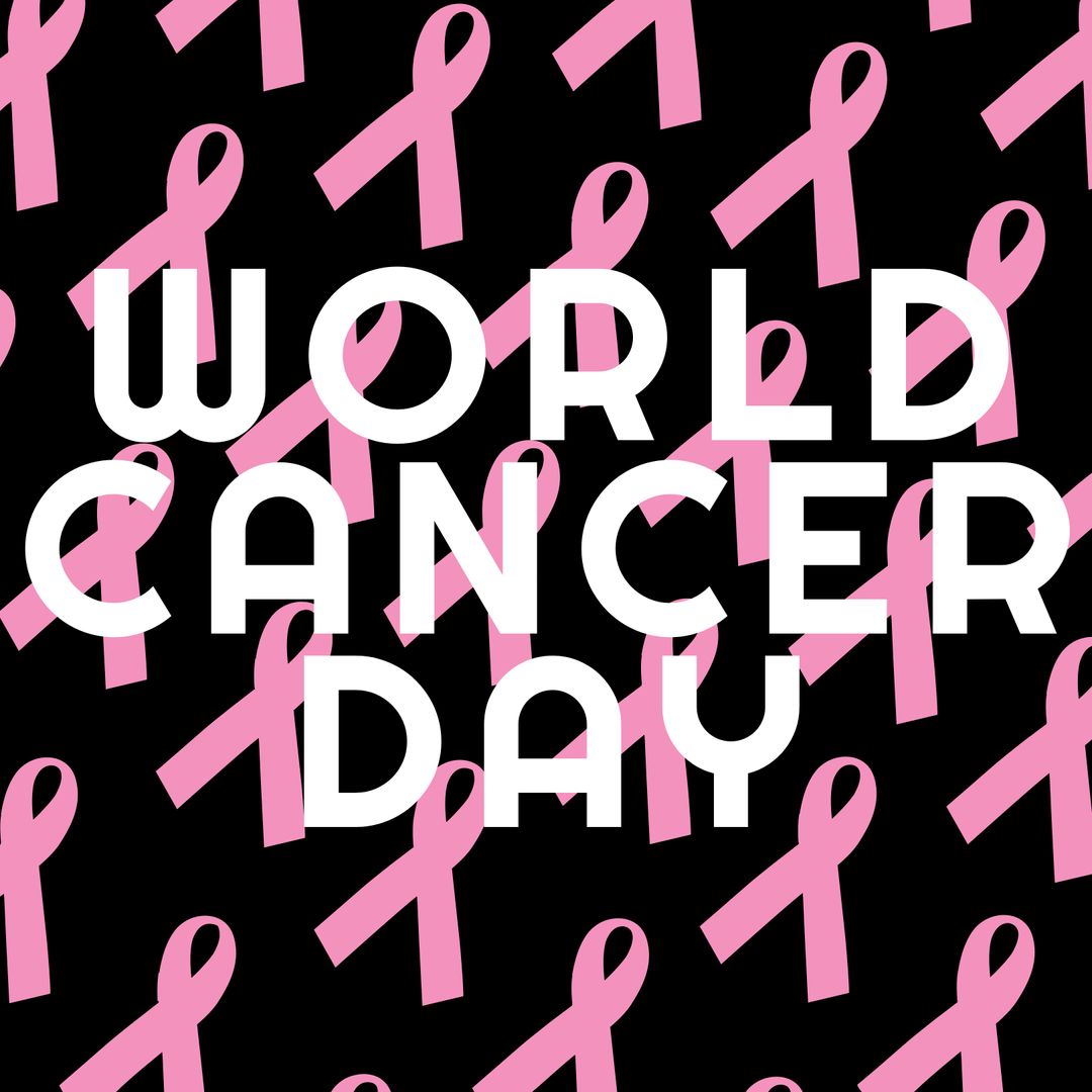 Pink Ribbon Support for World Cancer Day Awareness