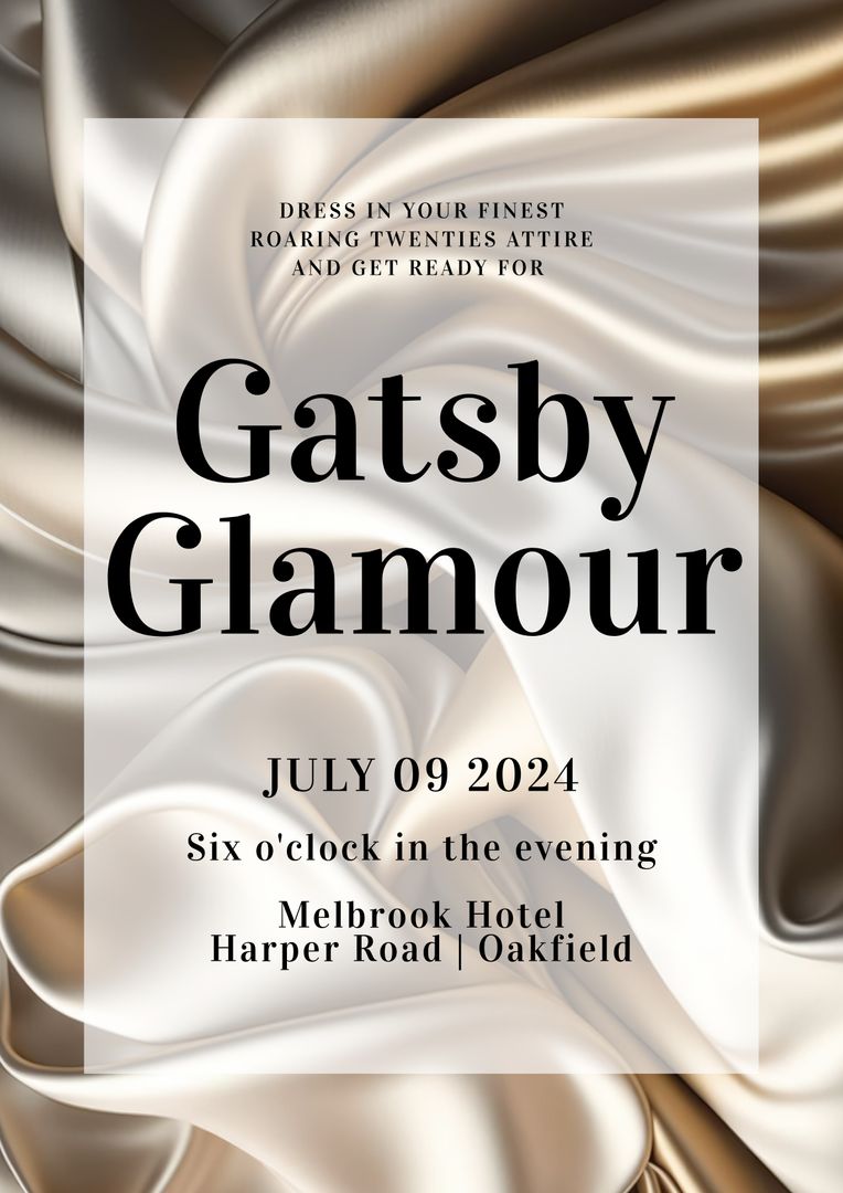 Elegant Gatsby-style Invitation for Glamorous 1920s-themed Event - Download Free Stock Templates Pikwizard.com