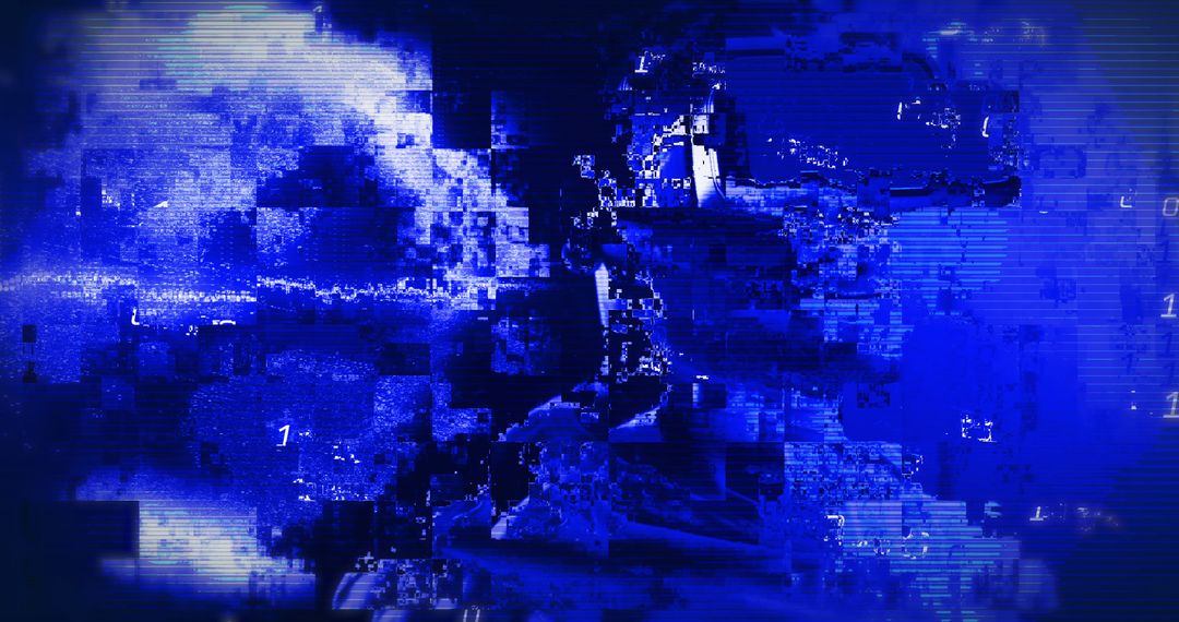 Digital Interference with Afro-American Businessman in VR