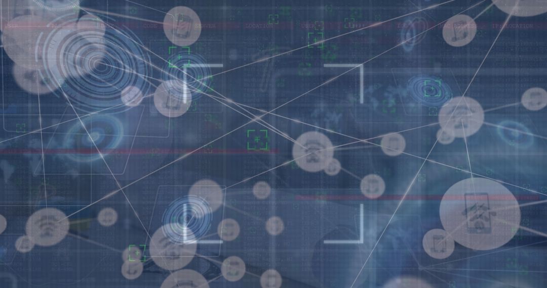 Advanced Cybersecurity and Global Data Connectivity Concept