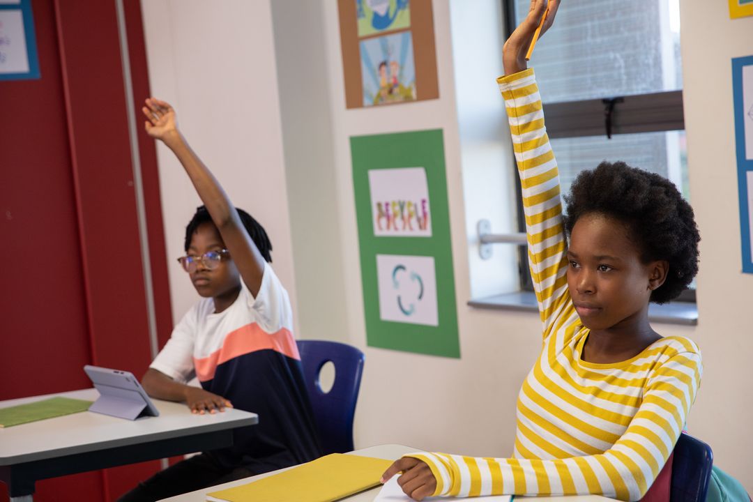 Enthusiastic Students Engaging Actively in Classroom Learning