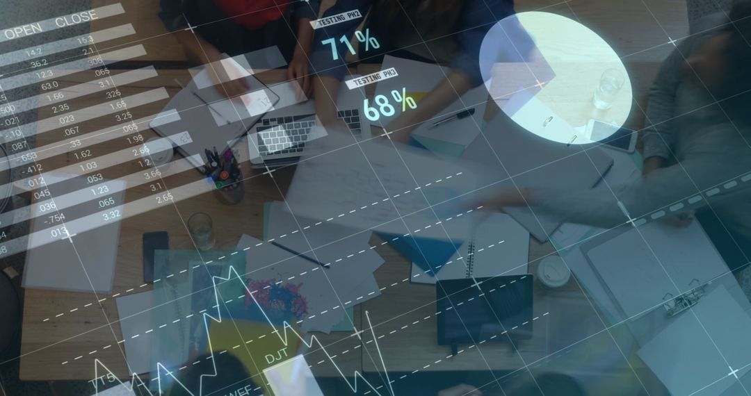 Dynamic Office Environment with Financial Analytics Overlay