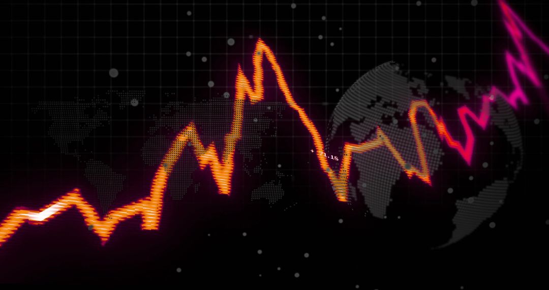 Futuristic Data Analytics Concept with Glowing Line Graph