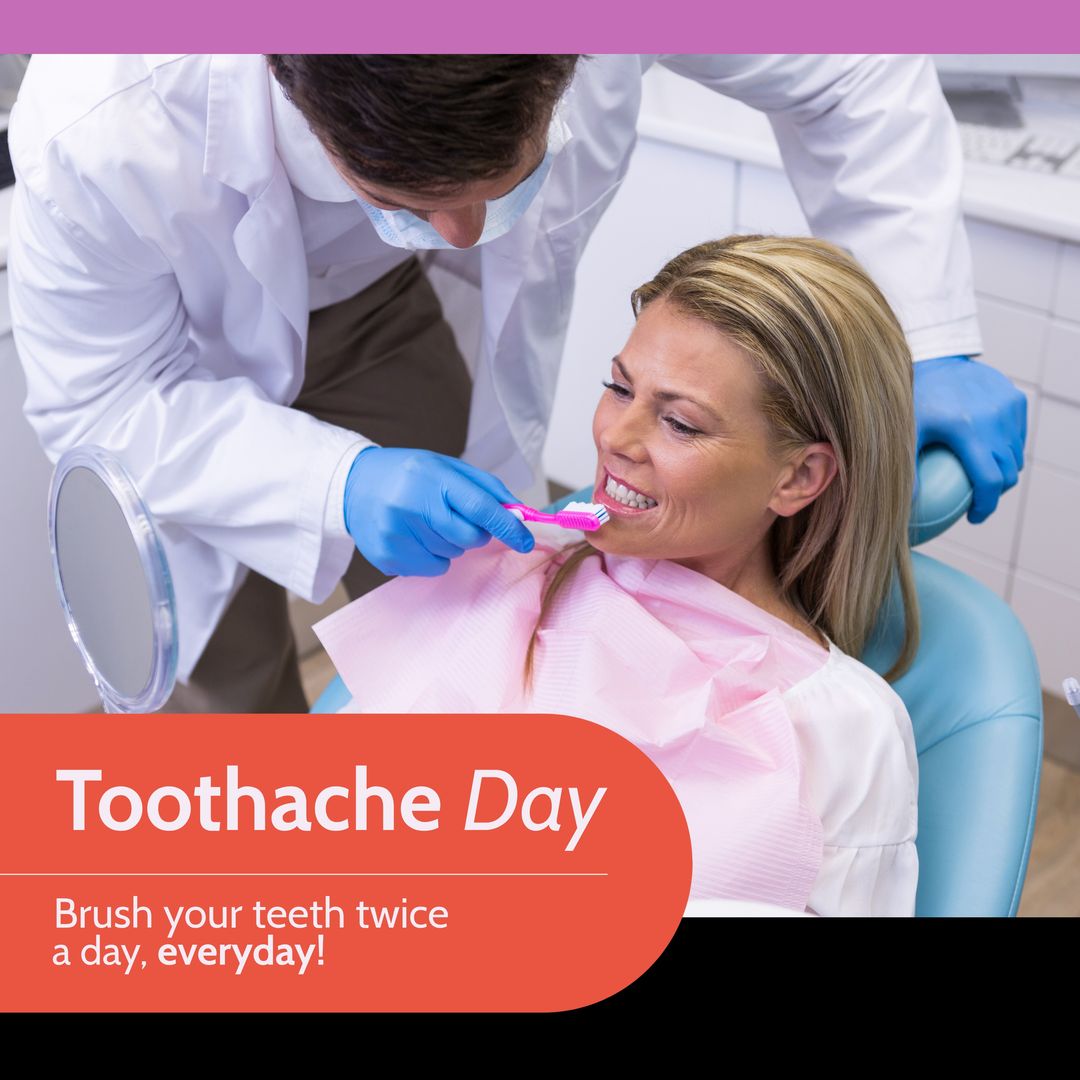 Dentist Assisting Woman on Toothache Day - Download Free Stock Templates Pikwizard.com