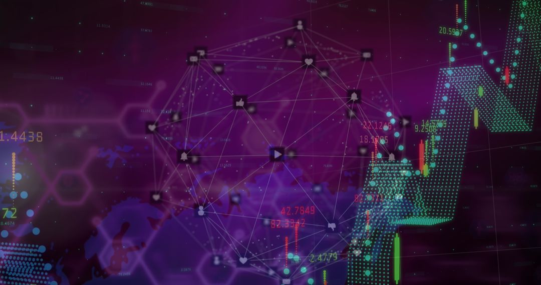 Futuristic Global Network Digital Interface Concept