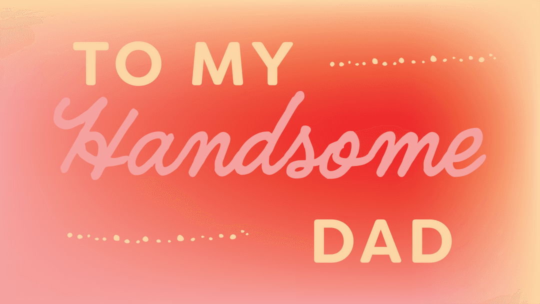 Transparent Father's Day Text Design with Heartfelt Message