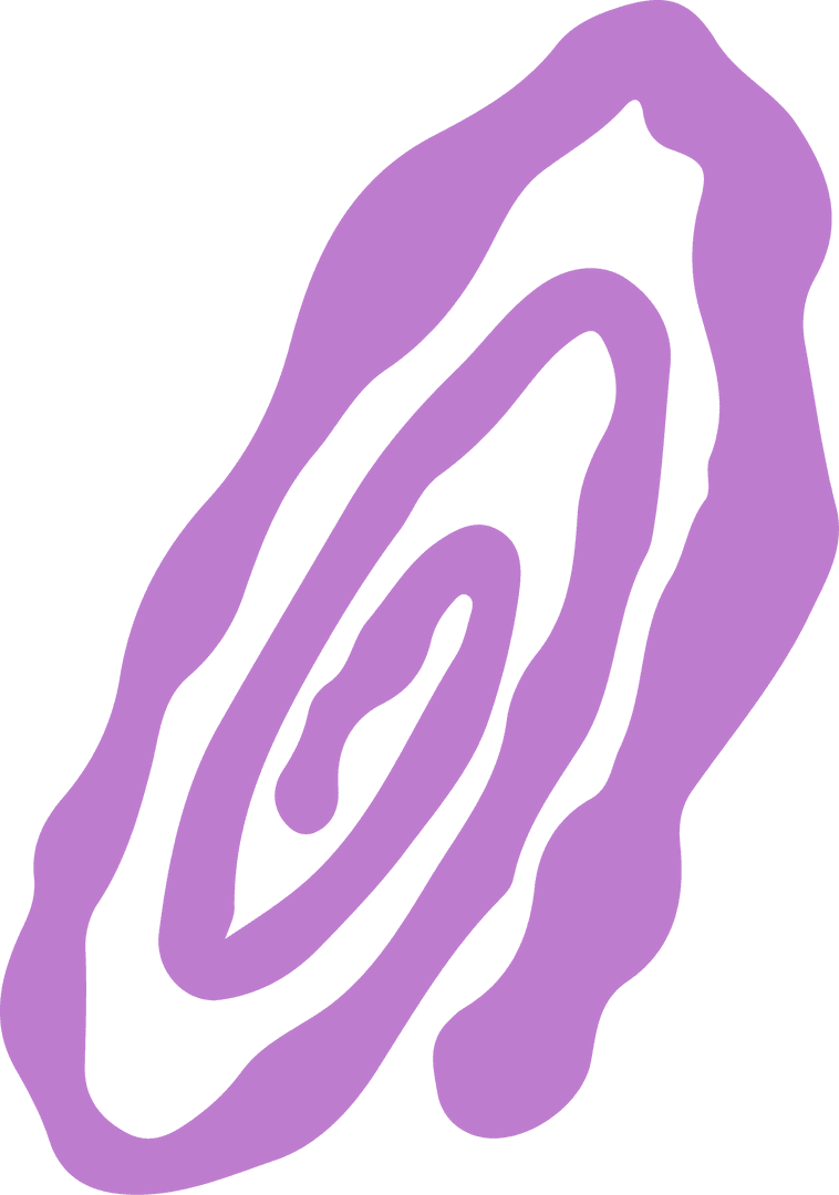 Abstract Purple Shape with Concentric Layers on Transparent Background