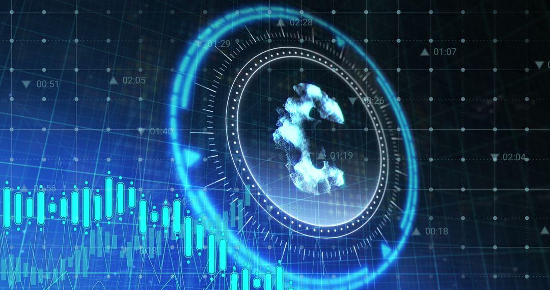 Euro Symbol Amidst Digital Data and Secure Lock Interface