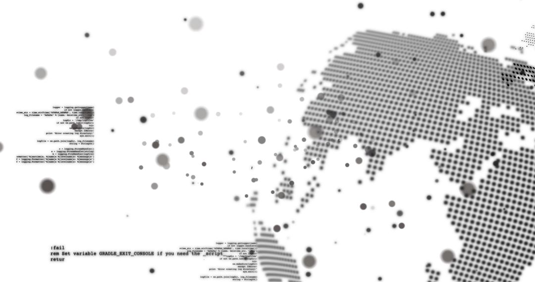 Digital Global Network Abstract with Data Visualization
