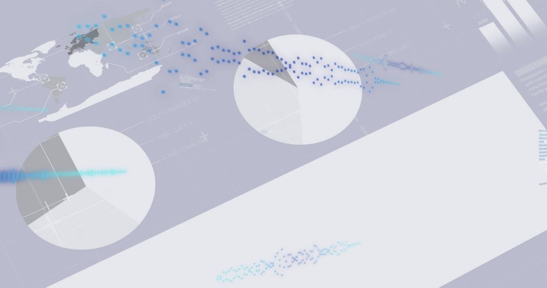 Financial Data Processing Visualization on Light Background