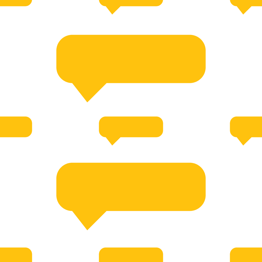 Seamless Transparent Yellow Speech Bubbles Pattern Design